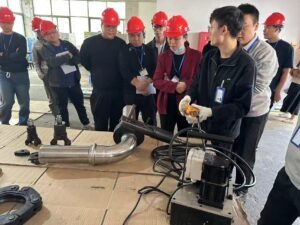 Employees of Canhope Steel Group — galvanized pipe and steel wholesale factory in Foshan