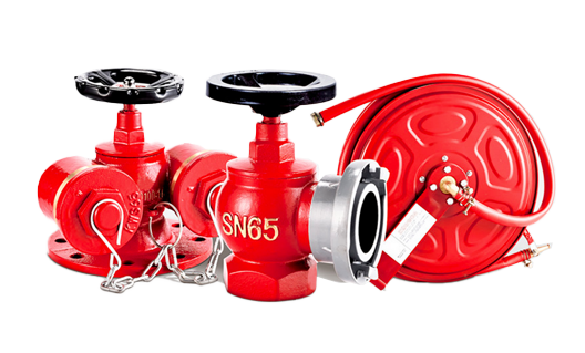Fire fighting equipment including fire hydrant valve and fire hose reel for fire protection systems