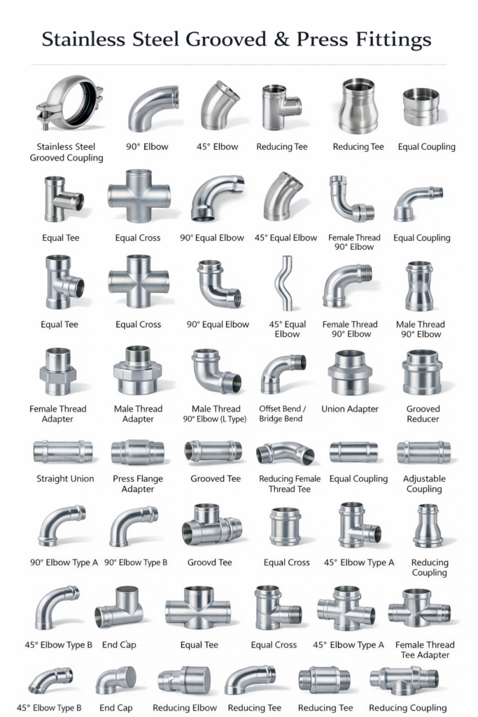 fire protection fittings checklist including elbows tees couplings grooved fittings