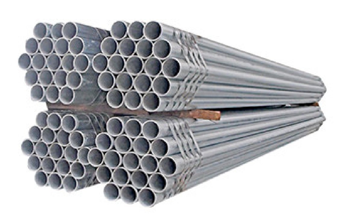 Galvanized steel pipes bundle for construction, water supply and fire protection systems, hot dip GI pipes supplier