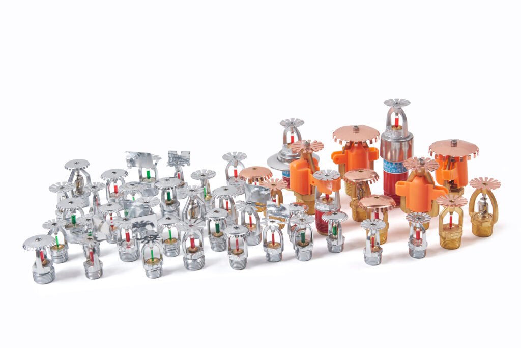 Fire sprinkler heads including pendent upright sidewall concealed and ESFR sprinkler heads
