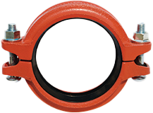 Grooved rigid coupling for fire sprinkler piping systems