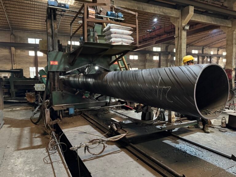 Spiral welded steel pipe manufacturing process in China factory for fire protection and industrial piping projects