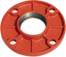 Threaded flange fitting for fire fighting pipelines