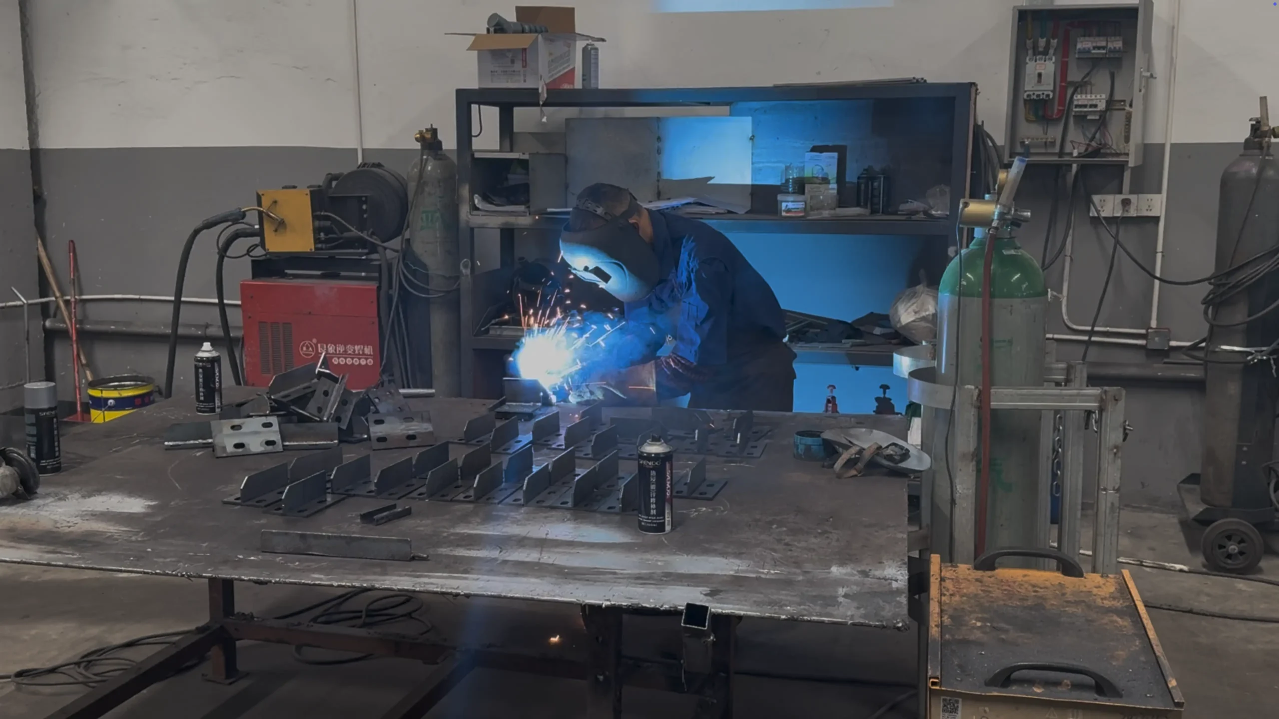Steel welding and custom fabrication in CanHope workshop